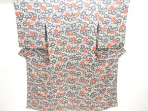 大正ロマン　錦紗菊梅模様着物